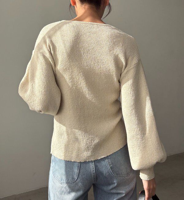  「スラブジップパフカーディガン」|カーディガン|