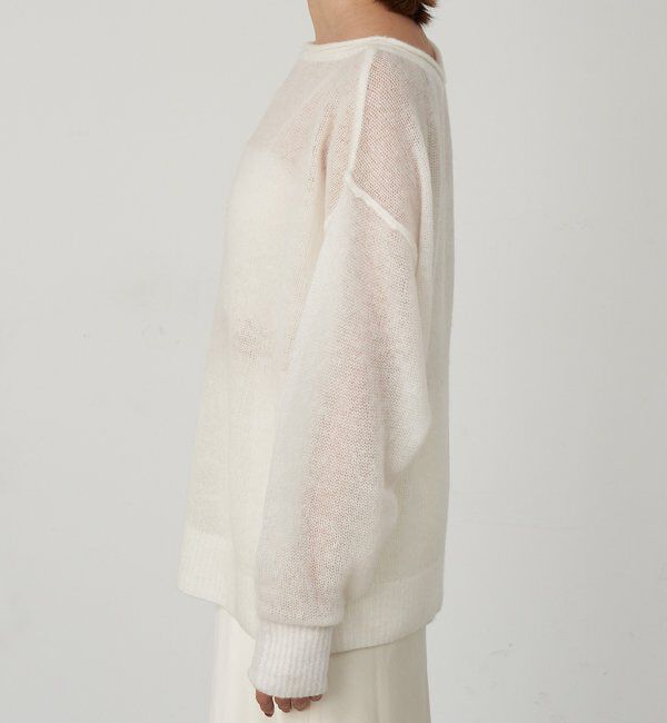  「《インフルエンサー@kanako_ikiコラボ》シアーウールプルオーバー」|ニット・セーター|