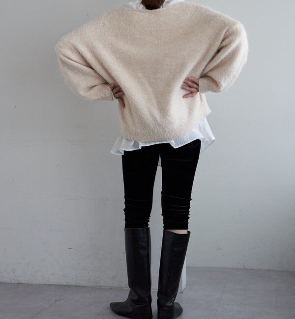  「【4色展開】【着映えニット】シャギーＶネックプルオーバー」|ニット・セーター|