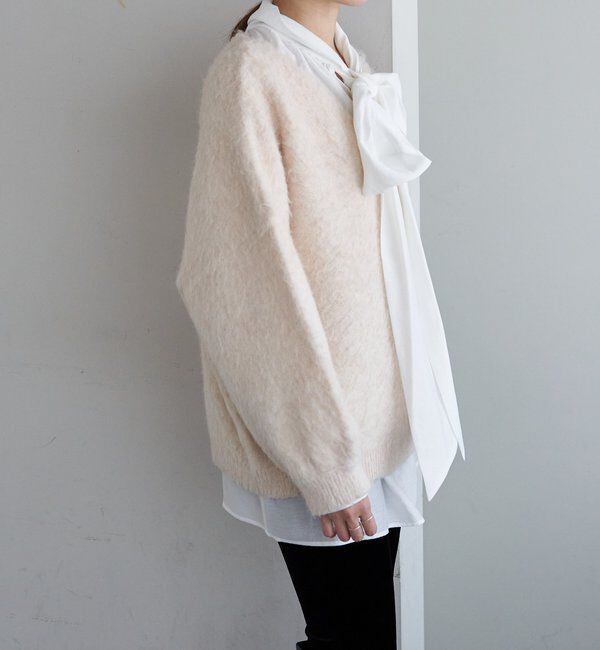  「【4色展開】【着映えニット】シャギーＶネックプルオーバー」|ニット・セーター|