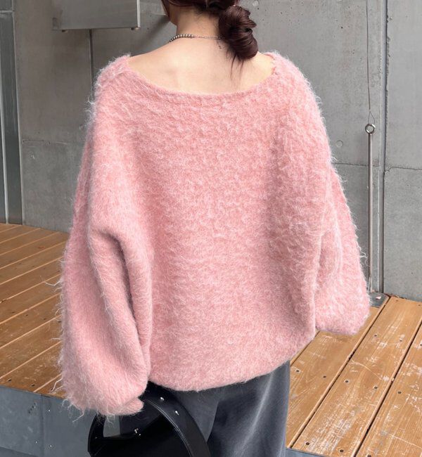  「【4色展開】【着映えニット】シャギーＶネックプルオーバー」|ニット・セーター|