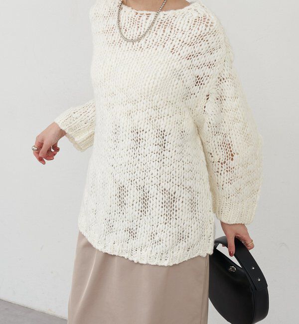  「テクスチャーオーバーニット」|パーカー|