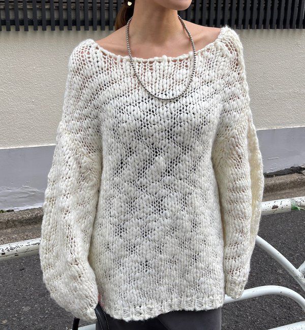  「テクスチャーオーバーニット」|パーカー|