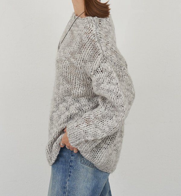  「テクスチャーオーバーニット」|パーカー|