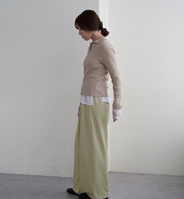  「ハーフジップリブニット」|ニット・セーター|