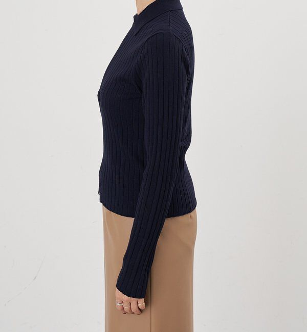  「ハーフジップリブニット」|ニット・セーター|