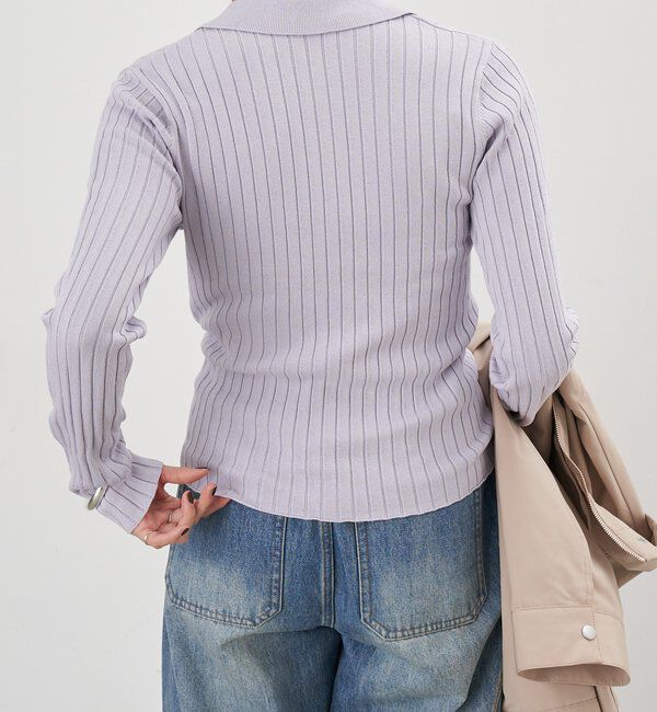  「ハーフジップリブニット」|ニット・セーター|