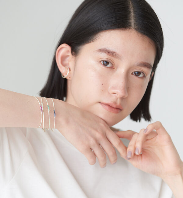 collex「【Ljud/ユード】5grain天然石バングル シルバー」|ブレスレット・バングル|