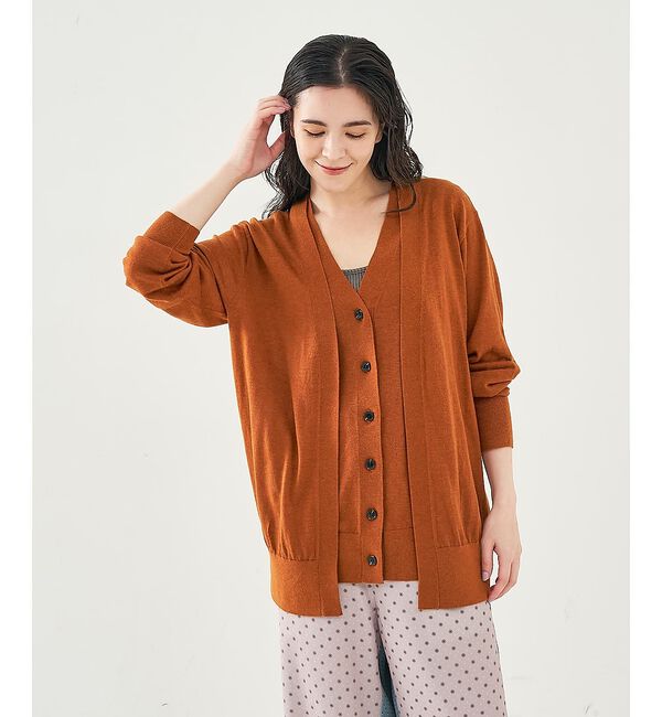 collex「レイヤードカーディガン」|カーディガン|ブラウン