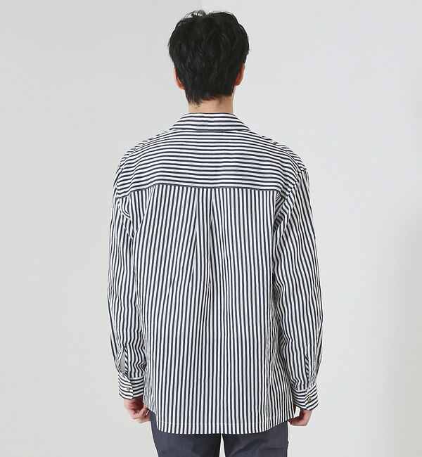 ABAHOUSE「【ストライプ】ラペル シャツジャケット」|シャツ・ブラウス|