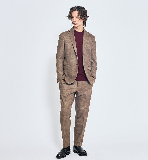 ABAHOUSE「【セットアップ対応】Down Fabric フェードスエード イージースラックス」|スラックス|