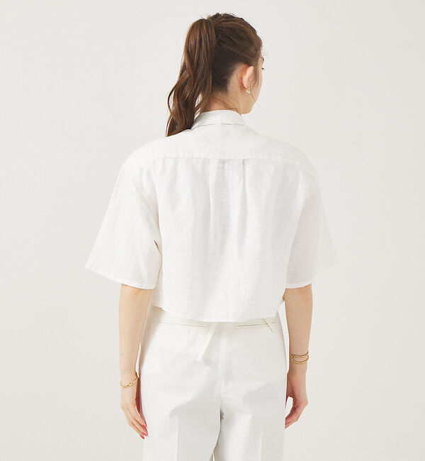 Rouge vif「【セットアップ対応】麻製品染ショートシャツ」|シャツ・ブラウス|