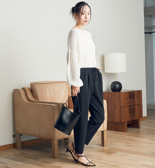 Rouge vif「麻混 変形天竺ニットプルオーバー」|ニット・セーター|