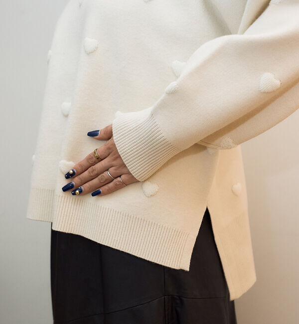 Rouge vif「【新色登場】ハートジャガードニットプルオーバー」|ニット・セーター|