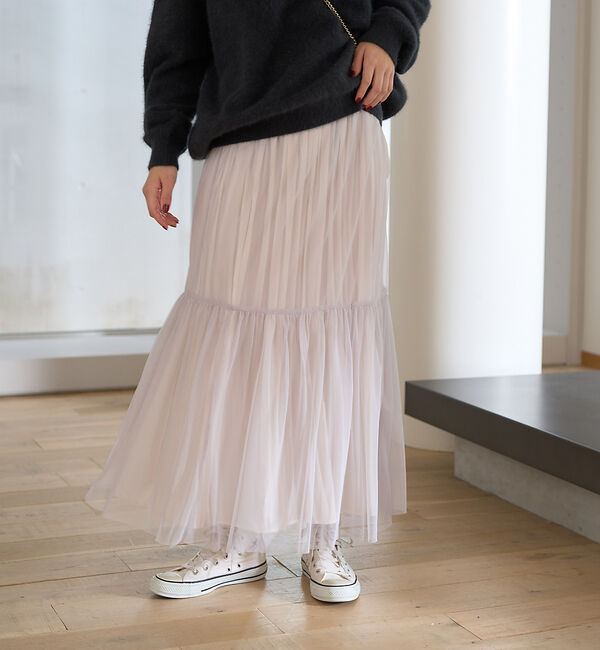 Rouge vif「リバーシブル２WAYチュールスカート」|スカート|
