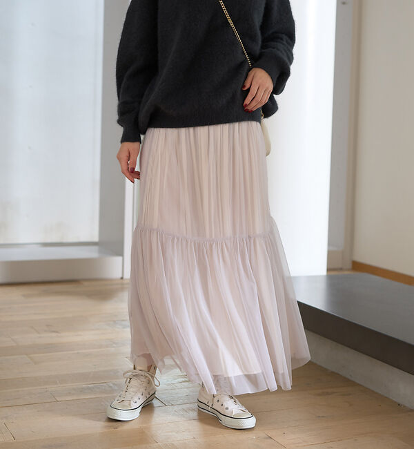 Rouge vif「リバーシブル２WAYチュールスカート」|スカート|