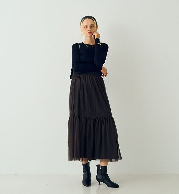 Rouge vif「リバーシブル２WAYチュールスカート」|スカート|