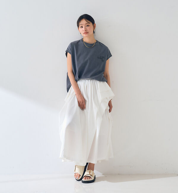 Rouge vif「ギャザーサイドデザイン ロングスカート」|スカート|