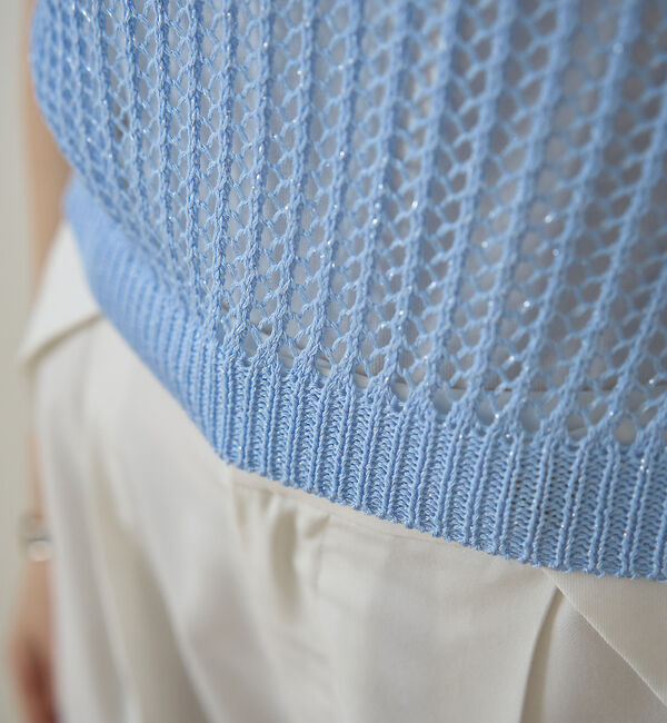 Rouge vif「【一部店舗限定】メッシュニットポロシャツ」|ニット・セーター|