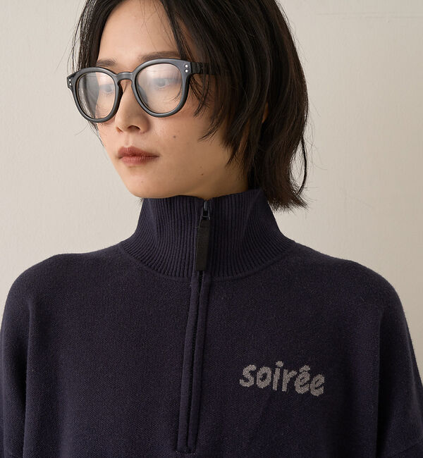 Rouge vif「ハーフジップロゴニットプルオーバー」|ニット・セーター|