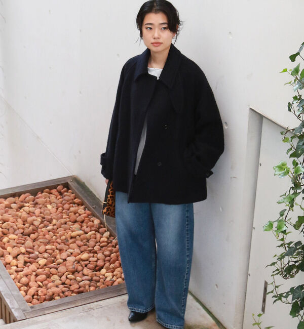 Rouge vif「【2サイズ展開】ウール混ショート丈スライバーコート」|その他|