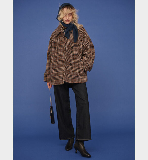 Rouge vif「【2サイズ展開】ウール混ショート丈スライバーコート」|その他|