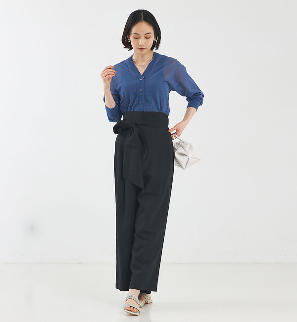 qualite「【アンサンブル対応】シアーコットンハイゲージカーデ」|カーディガン|