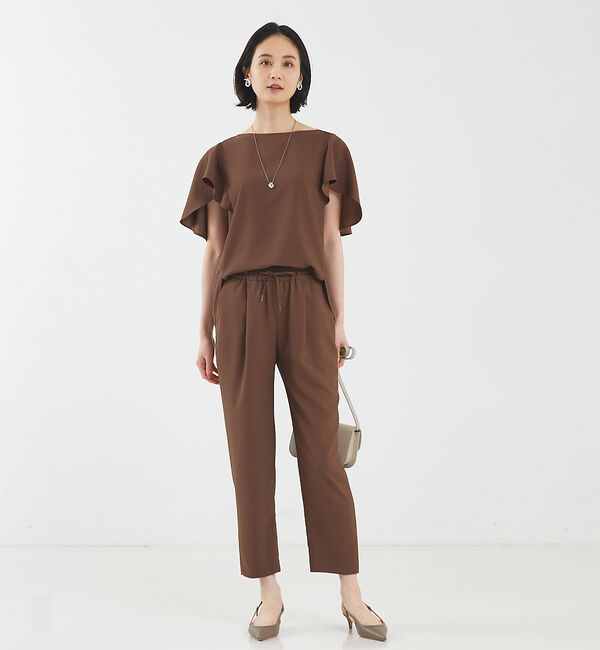 qualite「【セットアップ対応】バックサテンジョーゼットパンツ」|その他|