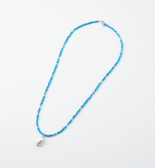 qualite「シェルチェーンネックレス」|ネックレス|ブルー