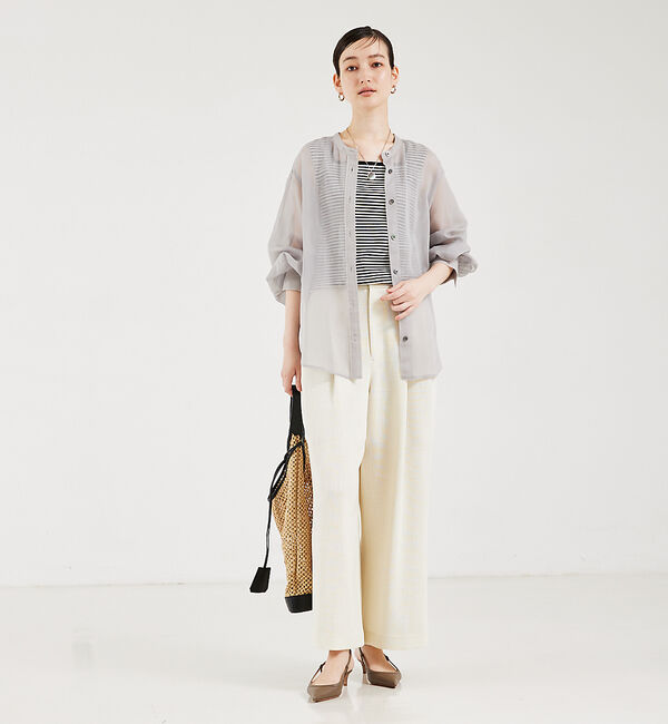 qualite「【セットアップ対応】カラミツイードワイドパンツ」|その他|