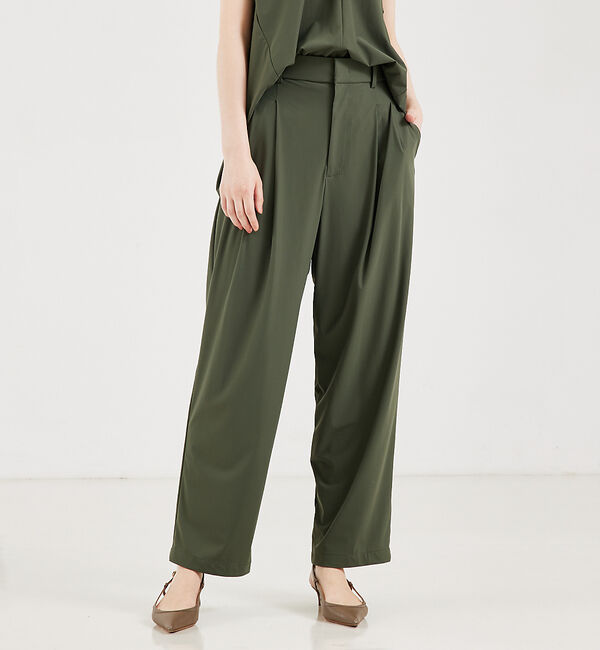 qualite「クールトリコットパンツ」|その他|カーキ