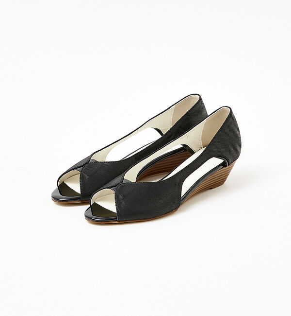 AU BANNISTER「【販売店舗限定】バタフライウェッジソールパンプス」|パンプス|ブラック