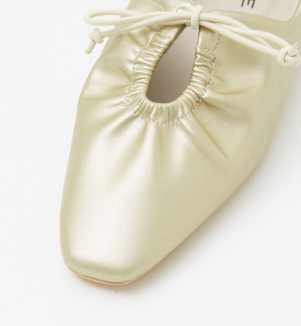 AU BANNISTER「【LAROUTE】レースアップギャザー ソフトパンプス」|その他|