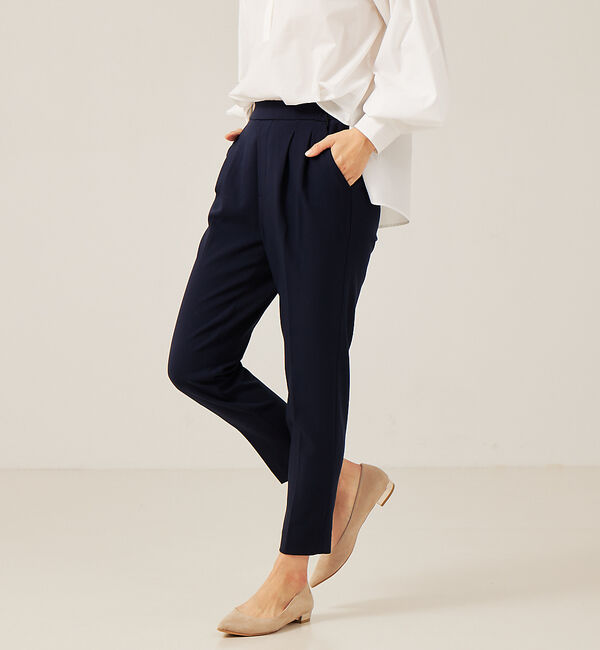 abahouse mavie「【感嘆パンツ】タックテーパードパンツ」|スラックス|