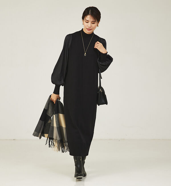 abahouse mavie「【大人のいちまんワンピ】ニットコンビワンピース」|ワンピース|