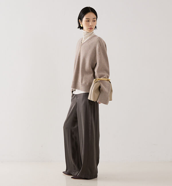 The Store by C' 「【ROHE】 V-neck Sleeve Wrap Jumper／2wayVネッ」|ニット・セーター|