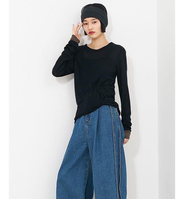 NOMINE「ダブルスリーブ シアー ロンT」|Tシャツ・カットソー|