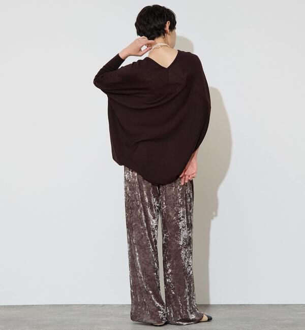 Liesse「【定番】前後V袖リブオーバーニット」|ニット・セーター|