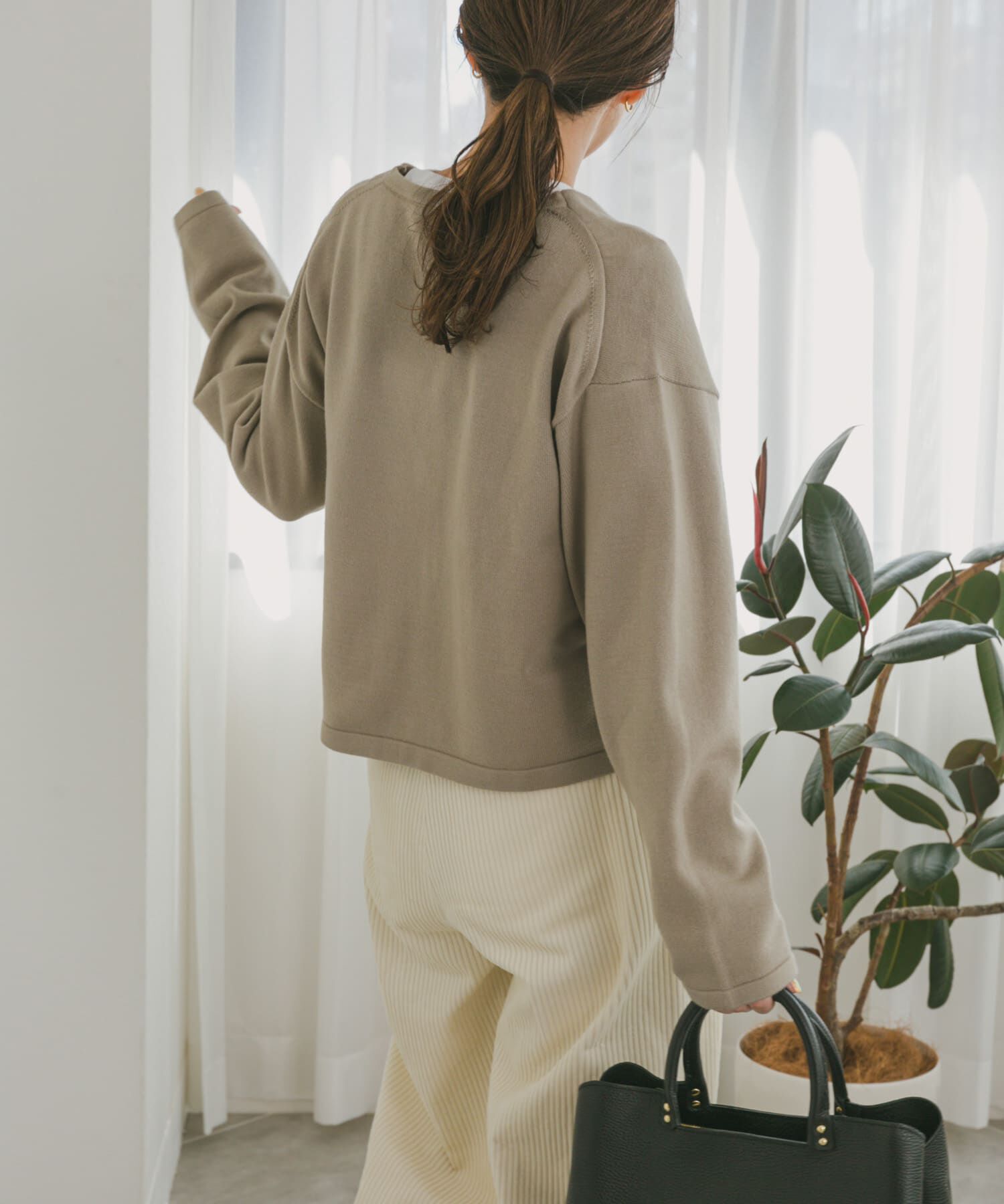 URBAN RESEARCH DOORS「『UR TECH 200日ニット』Vネックカーディガン」|カーディガン|