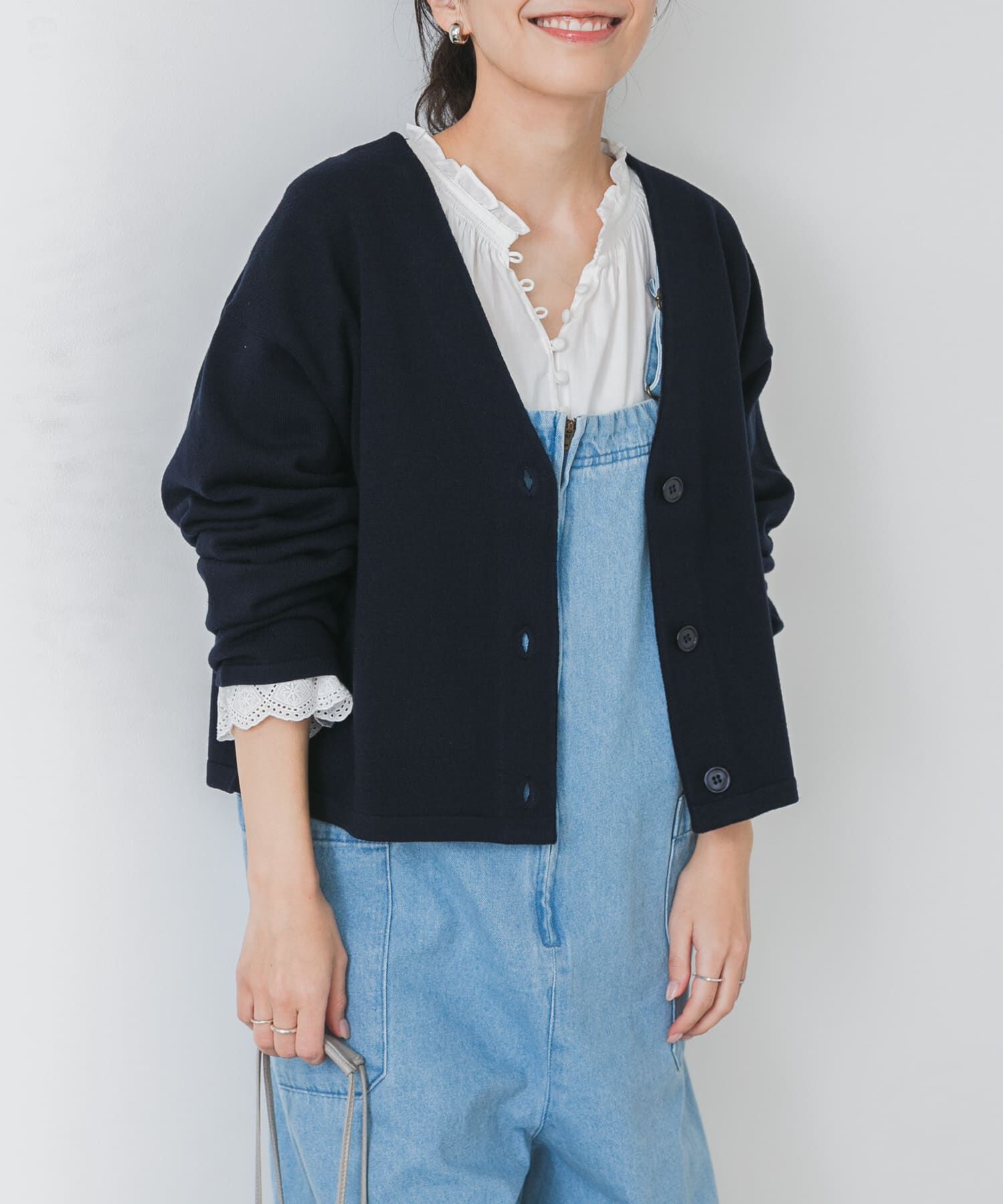 URBAN RESEARCH DOORS「『UR TECH 200日ニット』Vネックカーディガン」|カーディガン|