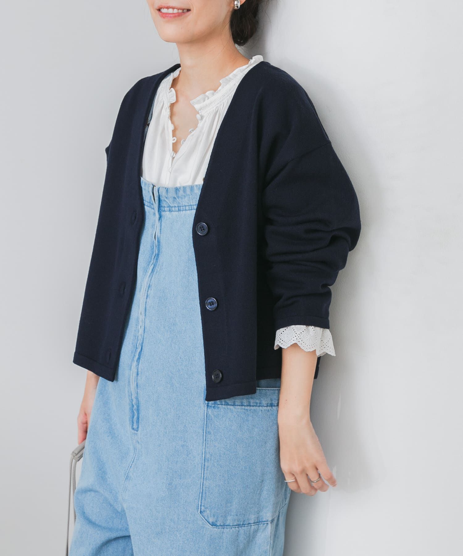 URBAN RESEARCH DOORS「『UR TECH 200日ニット』Vネックカーディガン」|カーディガン|