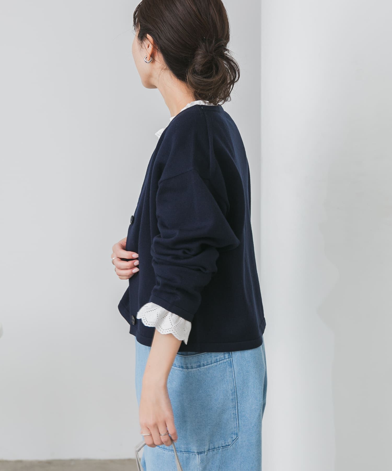 URBAN RESEARCH DOORS「『UR TECH 200日ニット』Vネックカーディガン」|カーディガン|