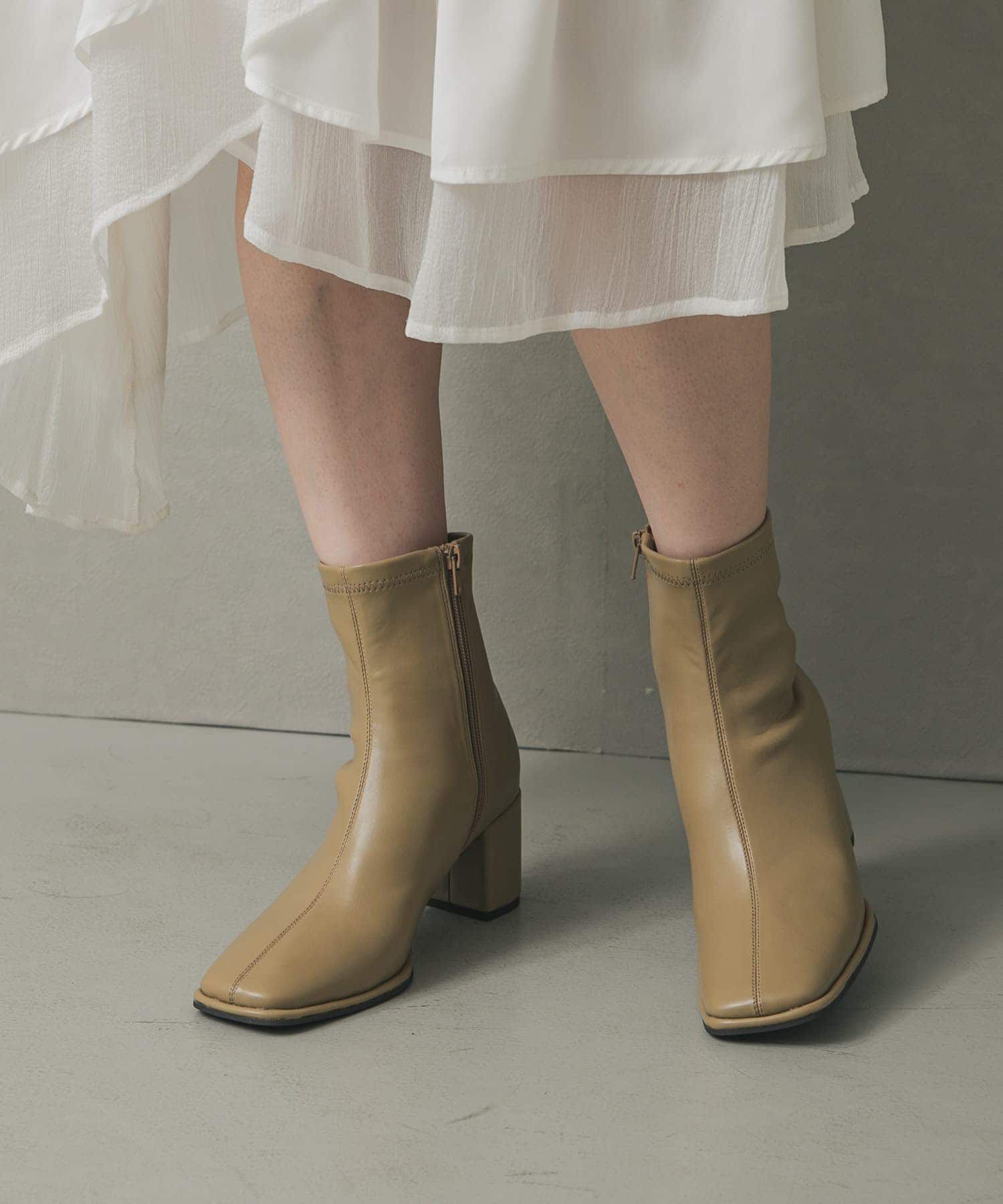 SENSE OF PLACE by URBAN RESEARCH「スクエアトウセンターシームストレッチブーツ」|ショートブーツ|