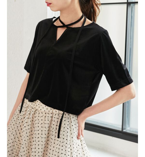 MAJESTICLEGON「前後2wayベロアトップス」|Tシャツ・カットソー|