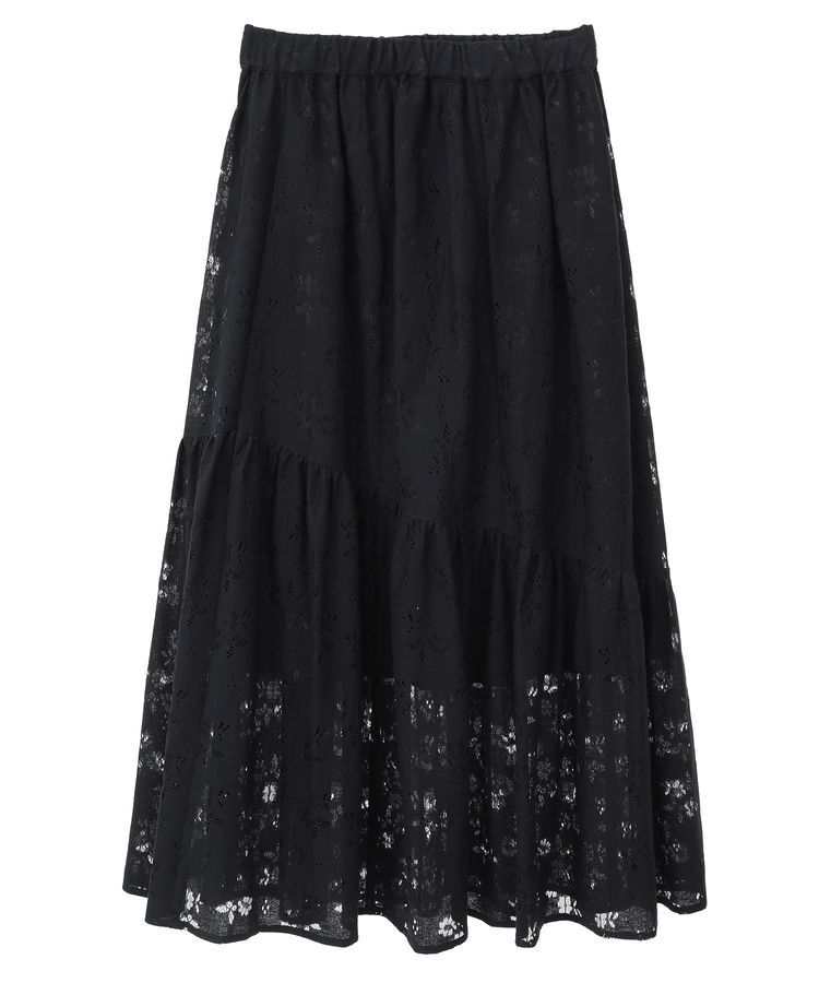 earth music&ecology「透かし花柄フレアスカート」|フレア|