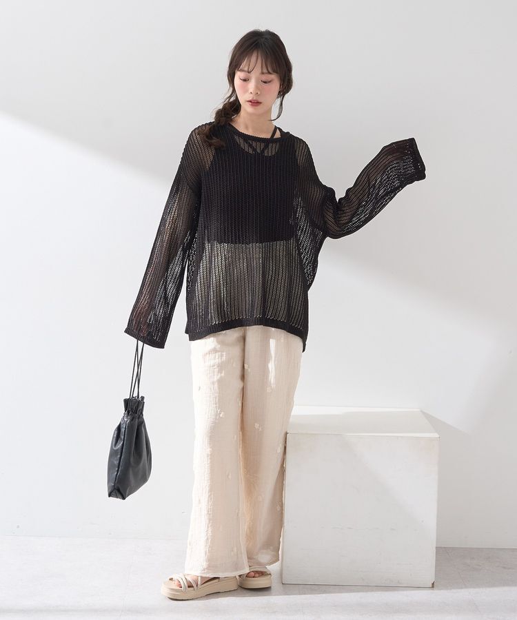 earth music&ecology「SET2点メッシュプルオーバー＋タンクトップ」|ニット・セーター|
