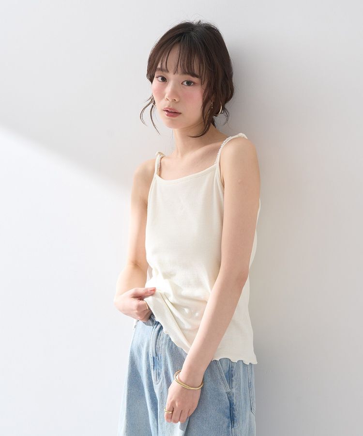 earth music&ecology「パールストラップキャミソール」|キャミソール|