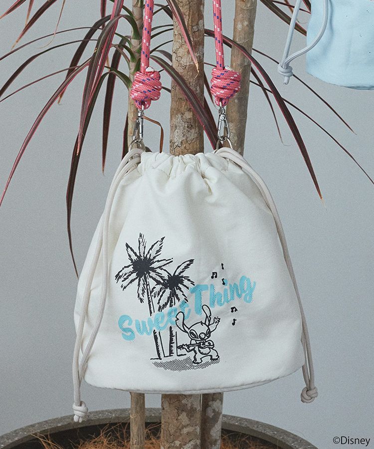 earth music&ecology「スティッチ/ロープコードパファーバッグ」|ショルダー・メッセンジャー|Ivory