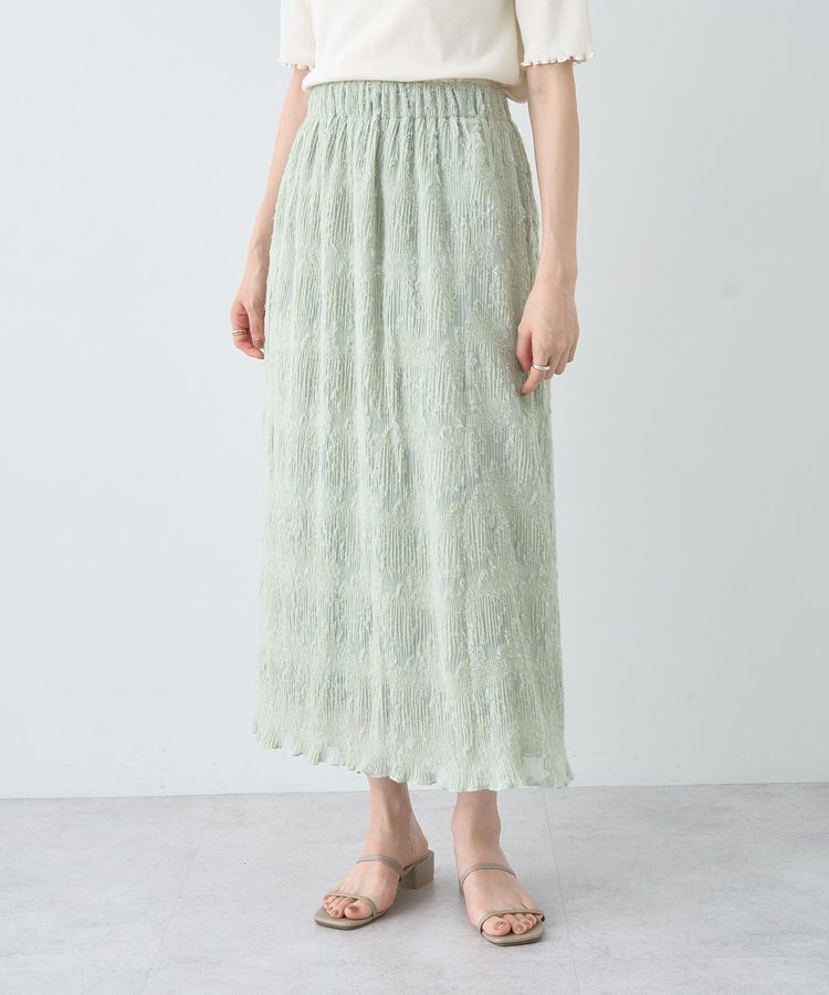 earth music&ecology「マジョリカプリーツナロースカート」|タイト|