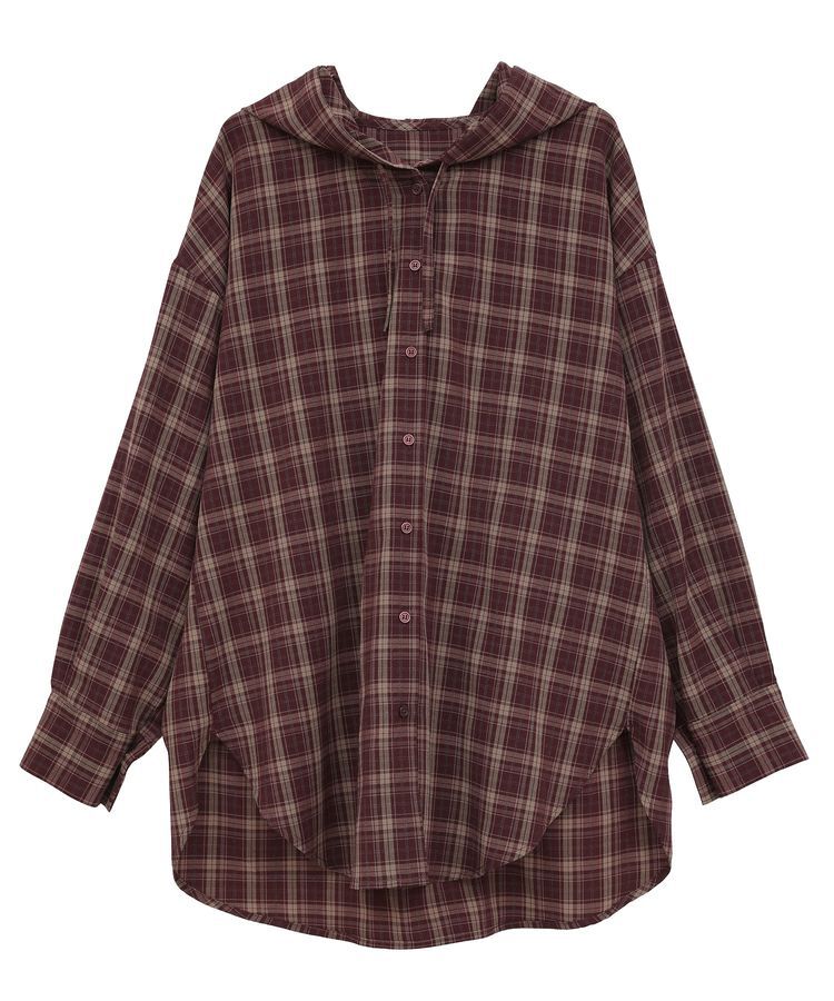 earth music&ecology「フーディーチェックシャツ」|シャツ・ブラウス|